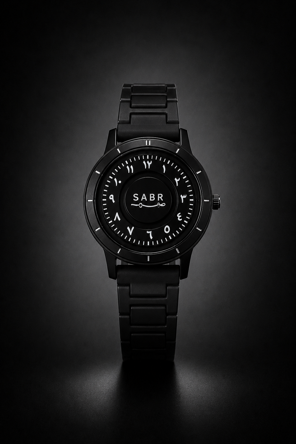 Sabr Luna Black watch with Arabic numerals